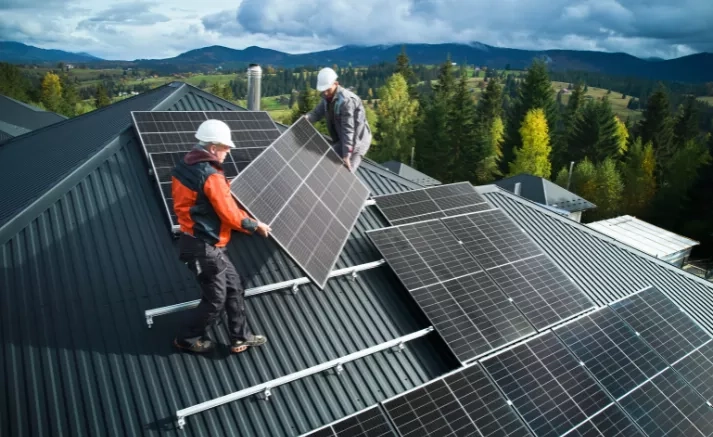 Installation de panneaux solaires